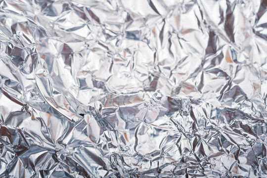 Detailed Reflective Aluminum Foil Background