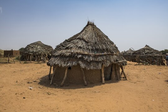 Traditional mud huts, Hausa village, south-Niger, Niger
