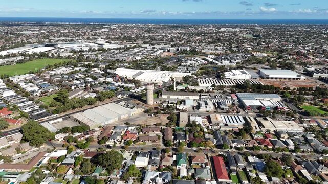 North Woodville, North Adelaide, South Australia - 4K Aerial Drone Footage Capturing Suburban Housing, Islamic Arabic Centre and Al-Khalil Mosque, Gridded Streets, Commercial Districts 