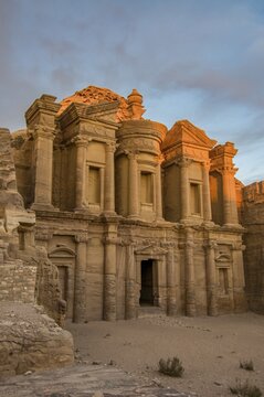 Ancient tomb Ed deir in the rock, Petra, Jordan