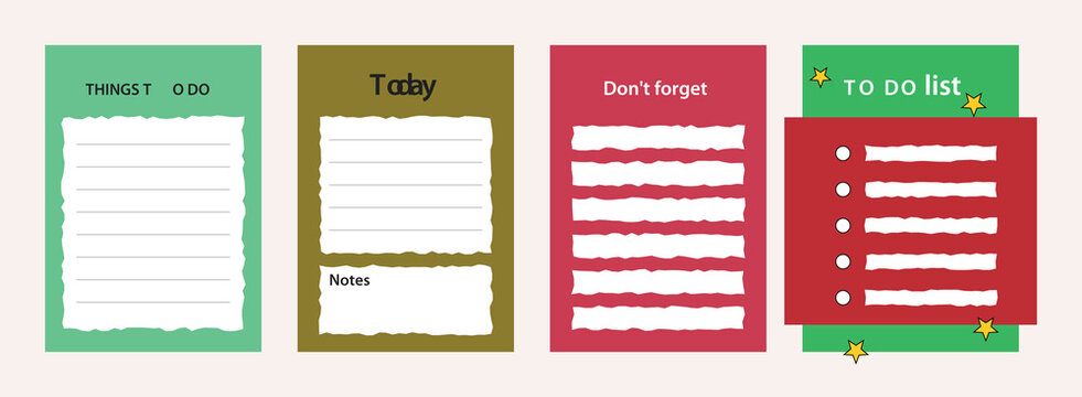 Four different to-do list templates for productivity and planning with planning organization template schedule