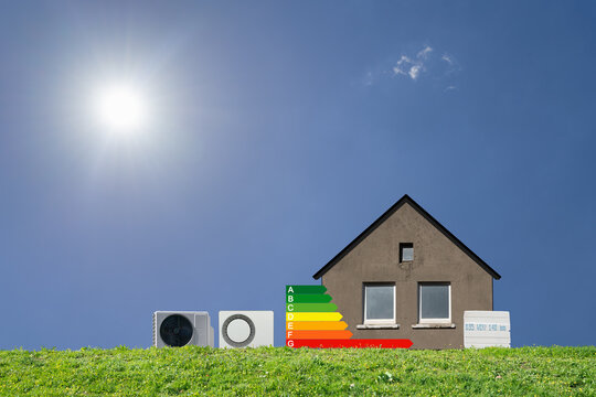 Heizungstausch mit W&auml;rmepumpe. D&auml;mmung der Fassade. Klimaanlage im Sommer und in der &Uuml;bergangszeit als Luft-Luft-W&auml;rmepumpe beim Heizen unterst&uuml;tzen.  