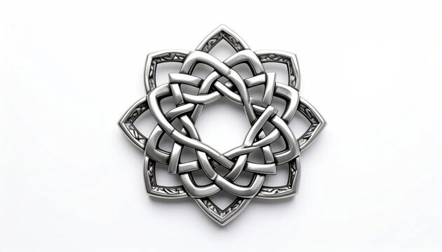 A Celtic Knot Ring With A Diamond In The Middle