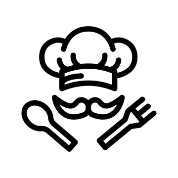  chef hat line icon illustration vector graphic.eps