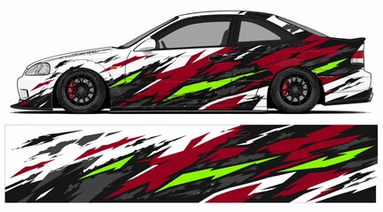 Obraz premium Car with racing stripes design.