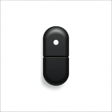 A sleek black wireless computer mouse with a glossy finish and silver scroll wheel, isolated on a plain white background in clean minimalist lighting.