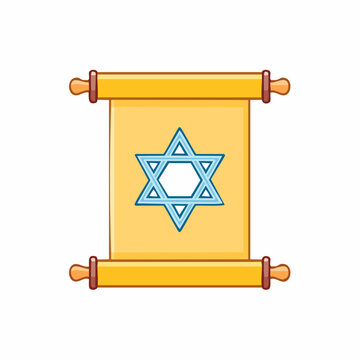 Torah Scroll with Star of David