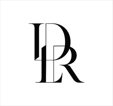 dlr dl lr l r d letter logo design. Minimal monogram emblem, classic style  Alphabet vector logo design. Premium Business logo, White background. AI/EPS and PNG/JPEG.