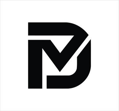 md dm m d letter logo design. Minimal monogram emblem, classic style  Alphabet vector logo design. Premium Business logo, White background. AI/EPS and PNG/JPEG.