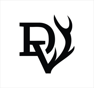 dv hunting vd v d letter logo design. Minimal monogram emblem, classic style  Alphabet vector logo design. Premium Business logo, White background. AI/EPS and PNG/JPEG.