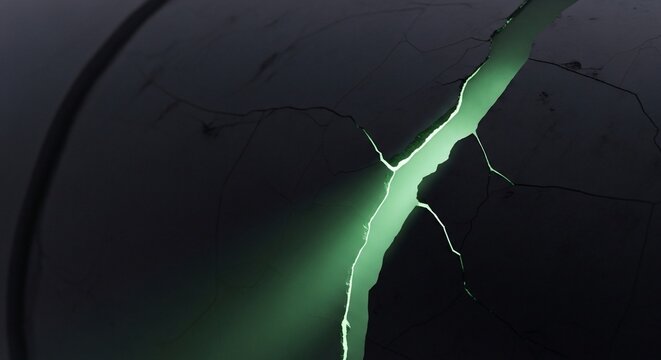 Abstract green crack