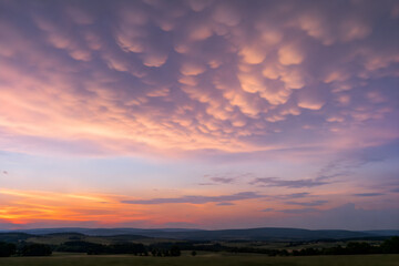 Fototapeta premium Pastel Cloudscape At Sunset