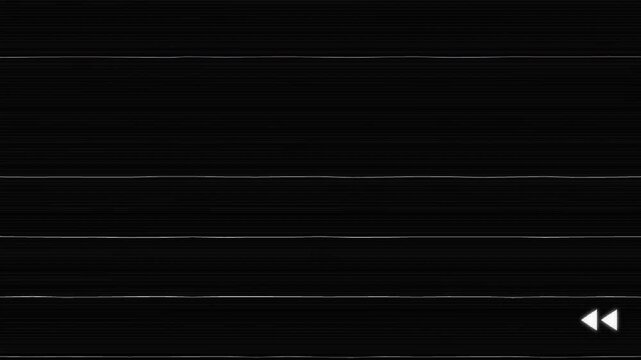 Retro VHS Rewind Screen with Glitch Static and Scanlines Background 4k video