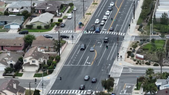 Warehouse in Suburb of Compton California Drone Aerial Footage