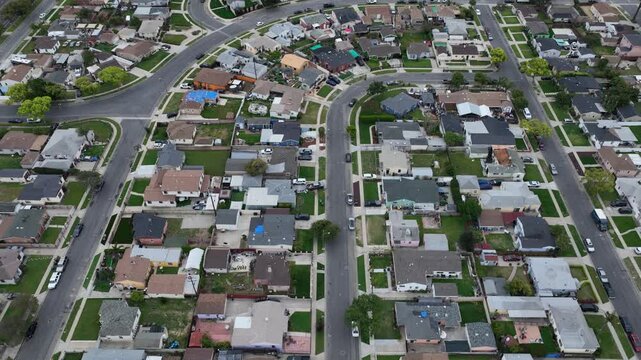 Suburb of Compton California Drone Aerial Footage
