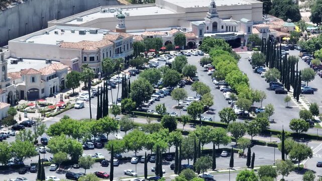 Calabasas Shopping Mall California Drone Aerial View