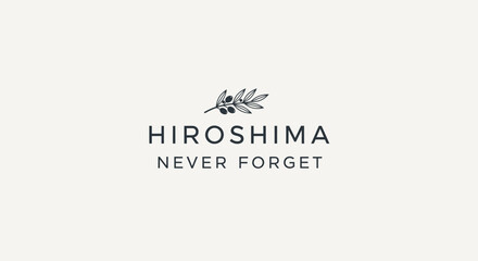 Fototapeta premium Hiroshima memorial logo with text.