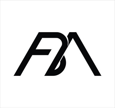 fba fb ba b a f letter logo design. Minimal monogram emblem, classic style  Alphabet vector logo design. Premium Business logo, White background. AI/EPS and PNG/JPEG.