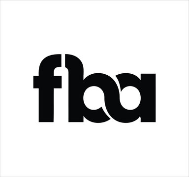 fba fb ba b a f letter logo design. Minimal monogram emblem, classic style  Alphabet vector logo design. Premium Business logo, White background. AI/EPS and PNG/JPEG.