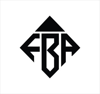 fba fb ba b a f letter logo design. Minimal monogram emblem, classic style  Alphabet vector logo design. Premium Business logo, White background. AI/EPS and PNG/JPEG.