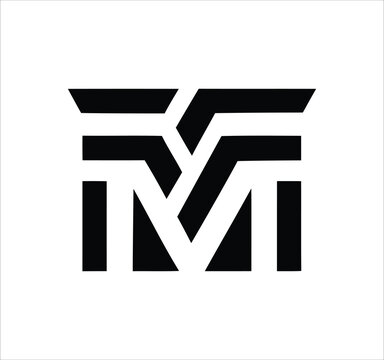 fm mf m f letter logo design. Minimal monogram emblem, classic style  Alphabet vector logo design. Premium Business logo, White background. AI/EPS and PNG/JPEG.