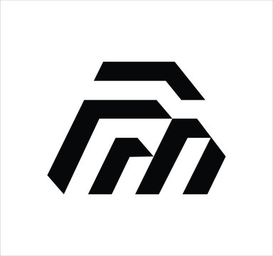 fm mf m f letter logo design. Minimal monogram emblem, classic style  Alphabet vector logo design. Premium Business logo, White background. AI/EPS and PNG/JPEG.