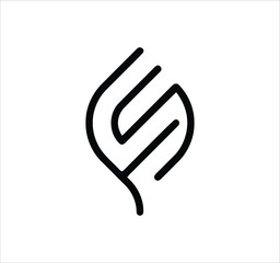 Fototapeta premium fs sf s f letter logo design. Minimal monogram emblem, classic style Alphabet vector logo design. Premium Business logo, White background. AI/EPS and PNG/JPEG.
