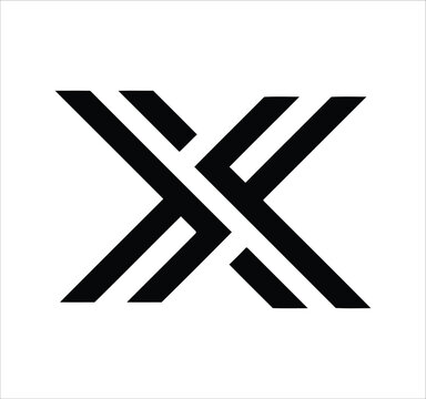 fx xf x f letter logo design. Minimal monogram emblem, classic style  Alphabet vector logo design. Premium Business logo, White background. AI/EPS and PNG/JPEG.