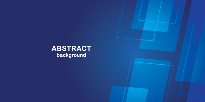 Abstract Blue Geometric Vector Background with Translucent Overlapping Rectangles and Copy Space. Modern creative trendy in vector EPS 10
