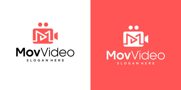 Creative Camera Icon with Integrated Letter M for Video Production Movie Studio Media Agency and Digital Content Branding Logo Vector