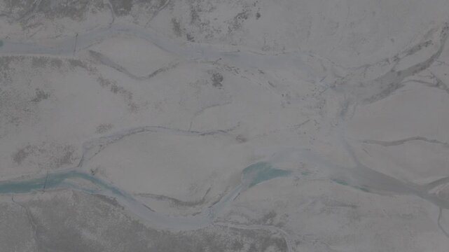 Garibaldi Tidal Mud Flats Oregon Drone Aerial View