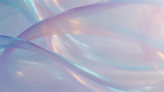 Ethereal abstract background featuring soft pastel waves and glowing translucent curves, creating a serene and flowing visual texture for modern design projects