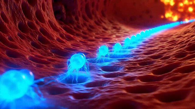 Nanobot Release and Guided Journey Through Bone Marrow