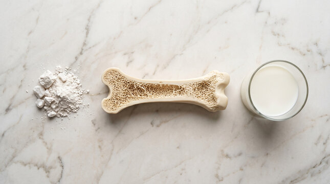How calcium powder and milk support healthy human bone density growth