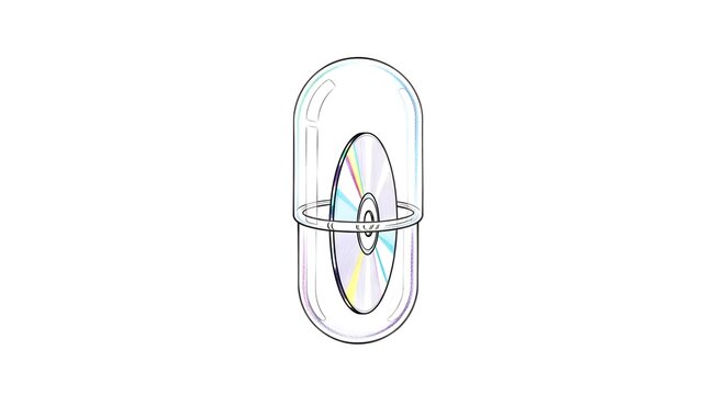 Abstract Three Dimensional Mathematical Torus and Loop Illustration.