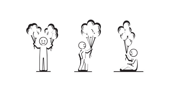 Illustrative progression of human growth and family bonds.