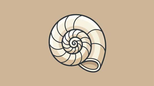 Stylized nautilus shell icon illustration on a solid background.