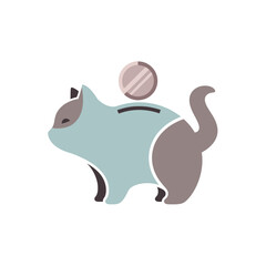 Naklejka premium Piggy Bank Icon Saving Money and Personal Finance