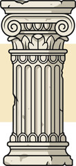 Obraz premium Ancient Greek Stone Column Architecture.