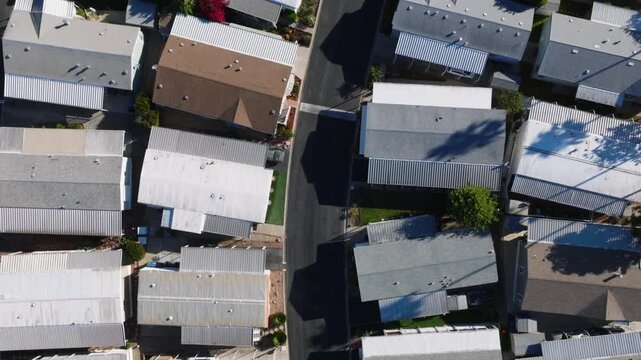 Simi Valley Homes Top Down California Drone Aerial View