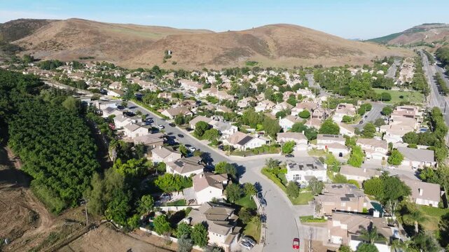 Simi Valley Homes California Drone Aerial View