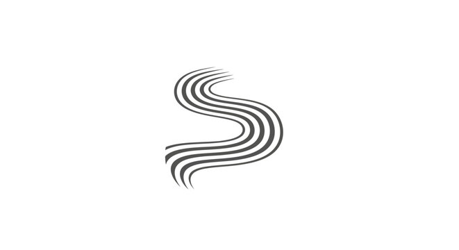 abstract flowing s shape vector illustration