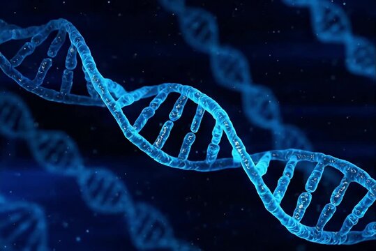 3d render of dna helix, 3d render of dna, abstract white DNA double helix structure rotating 