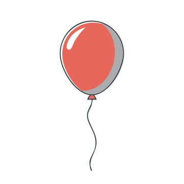 Red Balloon with String