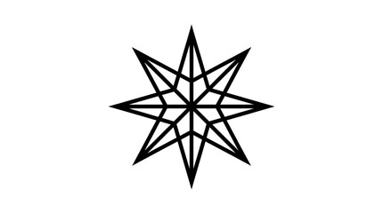 Obraz premium Geometric Star Pattern With Intricate Line Design Elements.