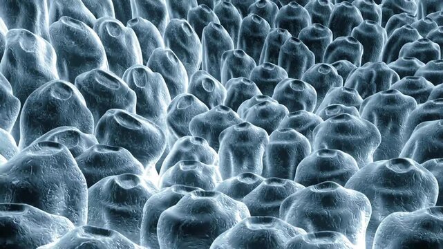 Microcosm complex habitat under microscope representing micro aquatic biotope diversity and unicellular ecological community exploration in 4K Ultra HD footage
