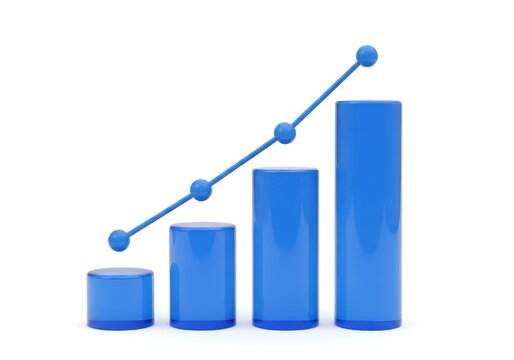 A graph illustrating the growth of a company's revenue over a period of time