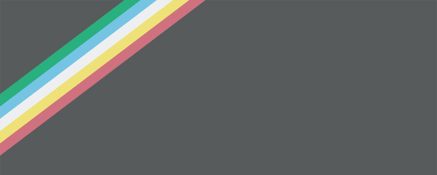Disability pride flag. Color stripes representing a form of impairment.Vector Flat ilustration
