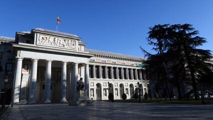 Naklejka premium Museo Nacional del Prado, Madrid, Spain. The Prado Museum is the most important museum in Spain and one of the most important in the world. Featuring beautiful and precious works.