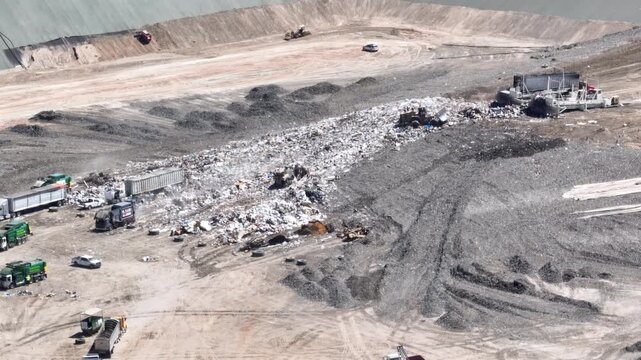 Simi Valley Landfill Dump California Drone Aerial View